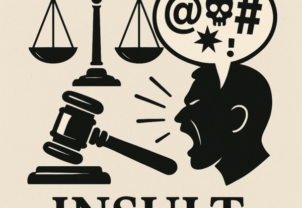 design an image related to the crime of insult